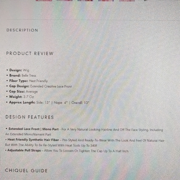 WIG brand new never worn. - Picture 2 of 4